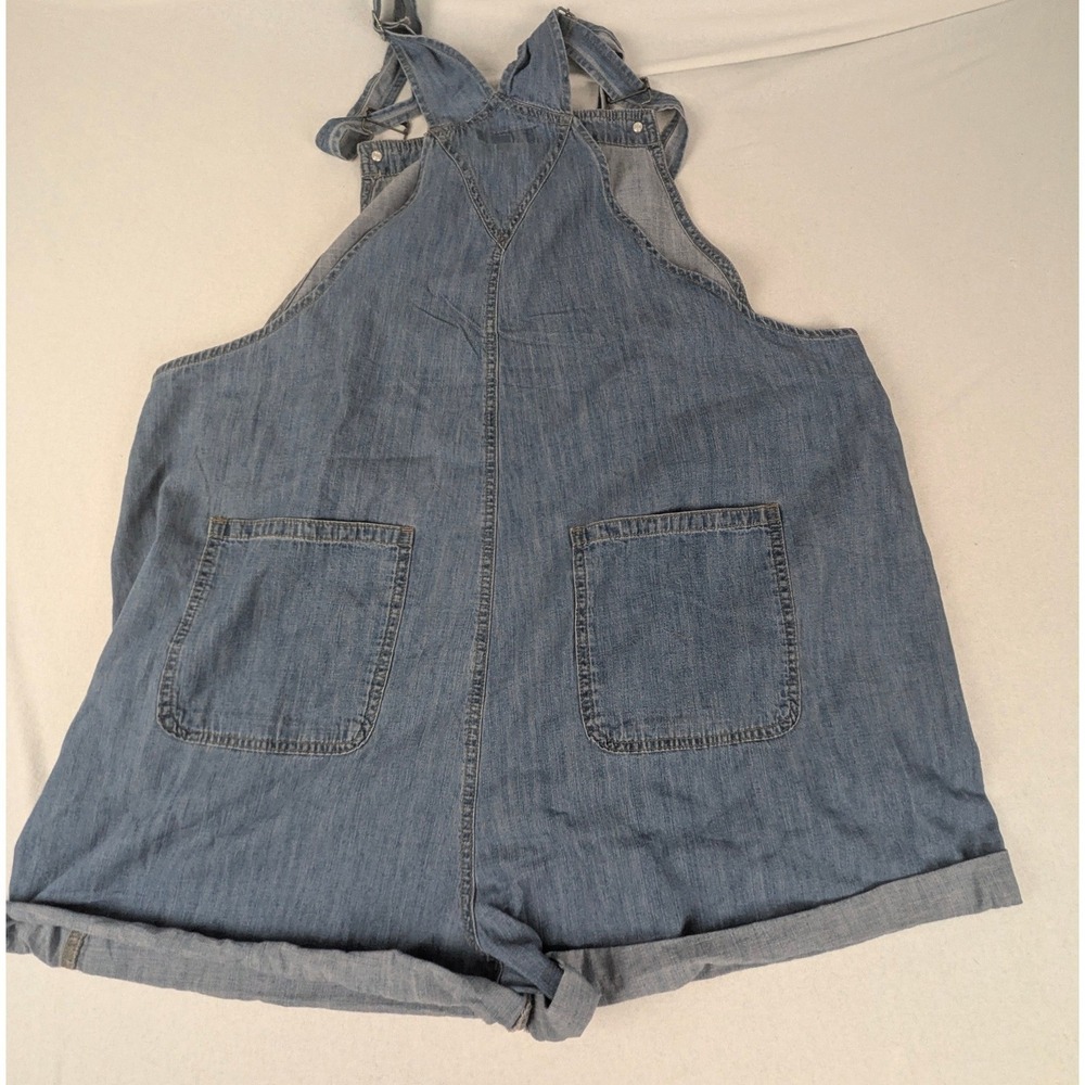 Torrid Womens Plus Size 20 Medium Wash Denim Shortalls Relaxed Fit Overalls - Picture 4 of 10